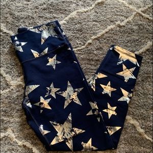 Navy & Silver Star Leggings